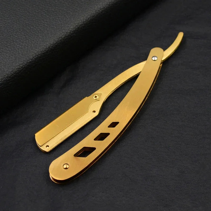 Professional Straight Edge Folding Barber Razor for Hair Shaving - 14