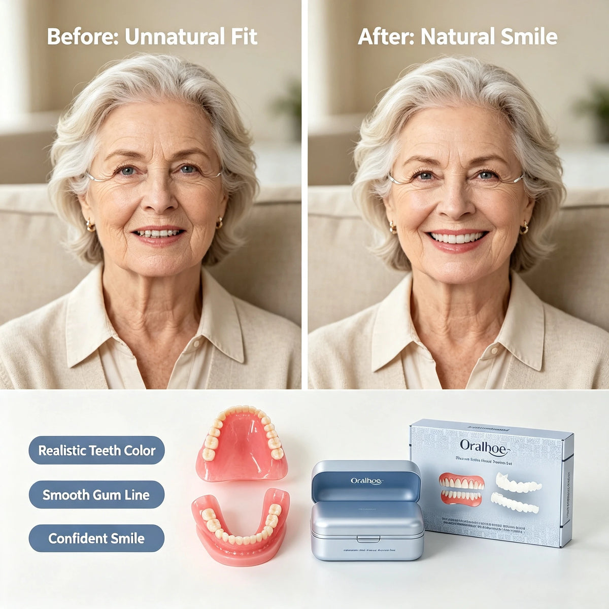 Adjustable Silicone Cosmetic Teeth Veneers Kit