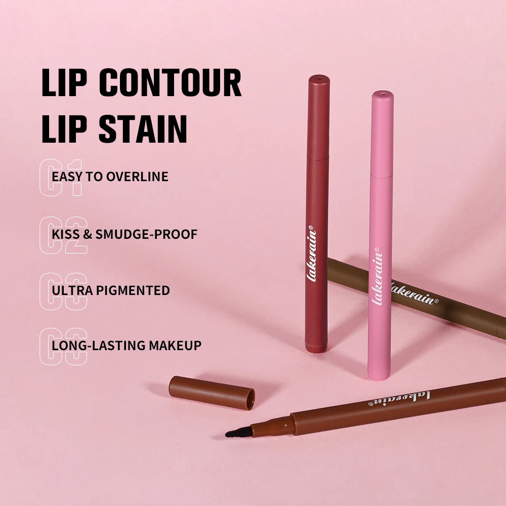 Dual-Sided Long-Lasting Waterproof Lip Stain and Liner Pen - 3