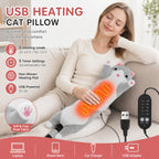 Heated Cat Plush Hand Warmer Pillow