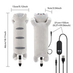 USB Heated Cat Plush Pillow for Pain Relief