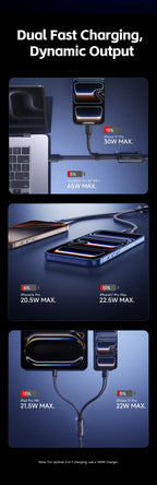 140W 2-in-1 USB-C Fast Charging Data Cable