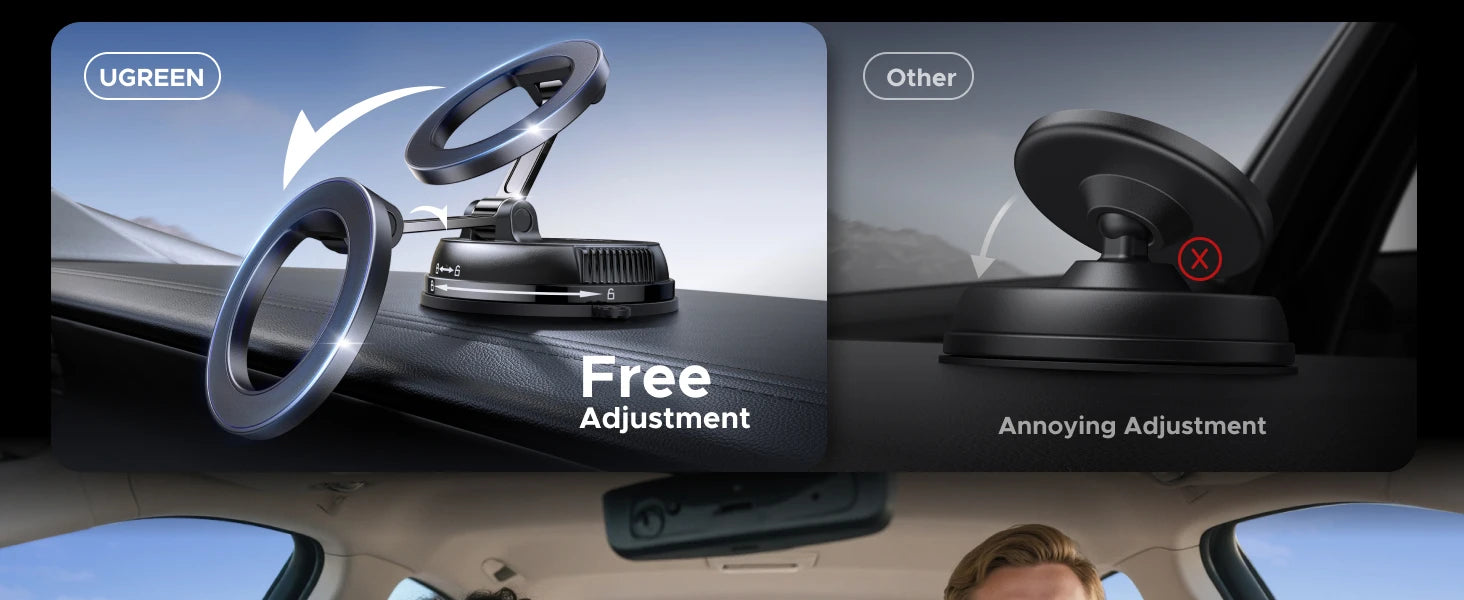 Magnetic Dashboard Car Phone Mount for Smartphones - 15
