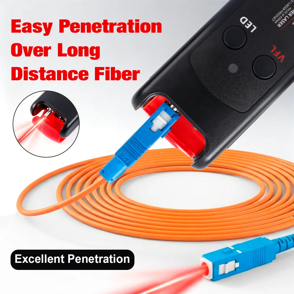 Rechargeable Visual Fault Locator for Fiber Optic Cable Testing