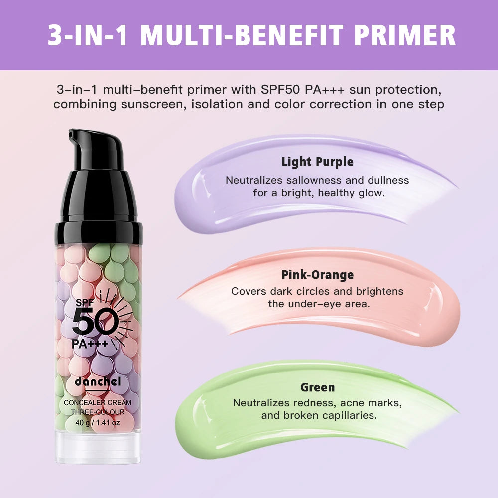 3-in-1 Color Correcting Makeup Primer with SPF 50