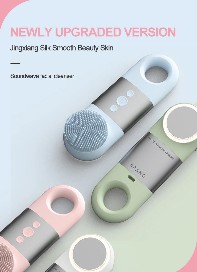 Hot and Cold Facial Cleansing Brush with Massager - 7