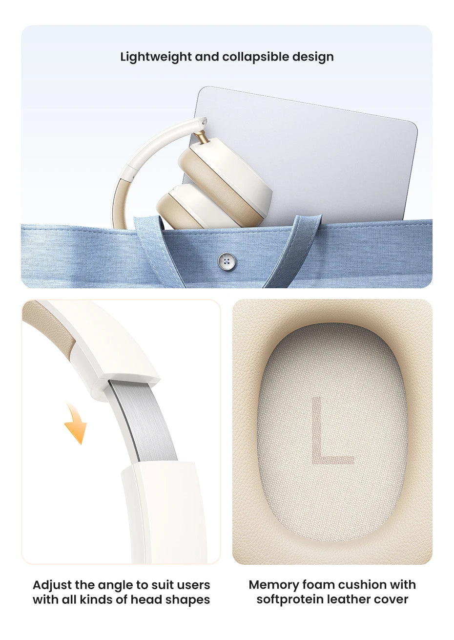 Wireless Noise Cancelling Headphones with Bluetooth 5.4 and 75H Battery - 21