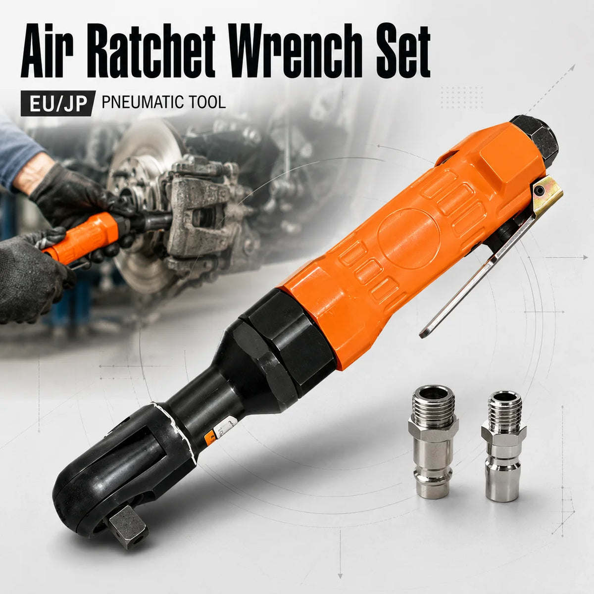 1/2" Pneumatic Air Ratchet Wrench for Automotive Repair