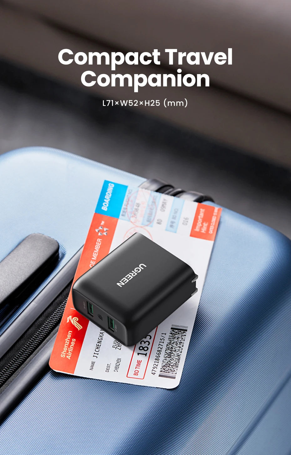 36W Dual USB Quick Charge 3.0 Fast Wall Charger Adapter