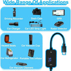 USB to 12V Car Cigarette Lighter Socket Step Up Voltage Converter Cable