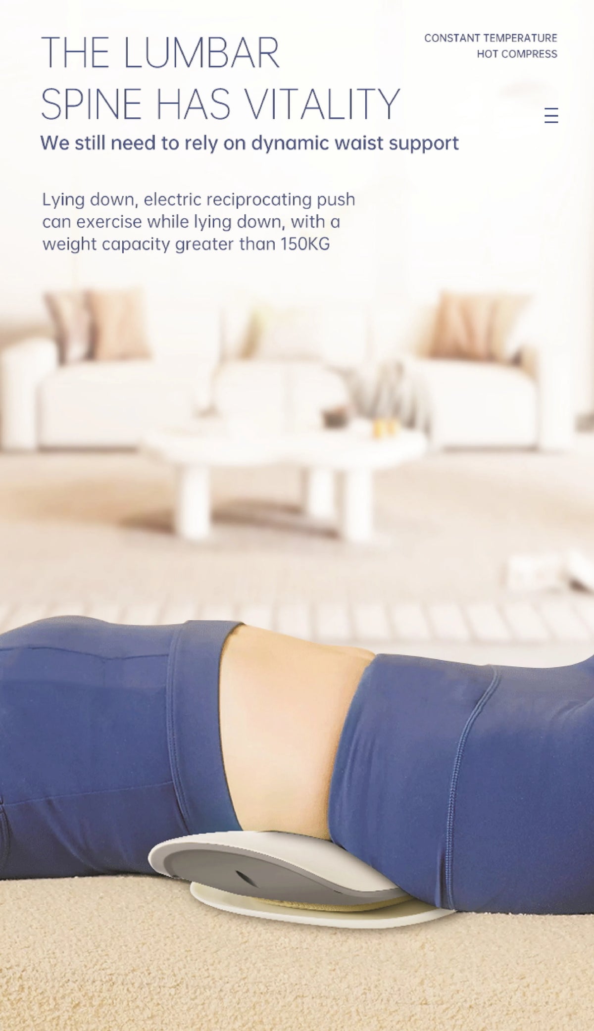 Electric Lumbar Back Stretcher and Waist Massager with Remote