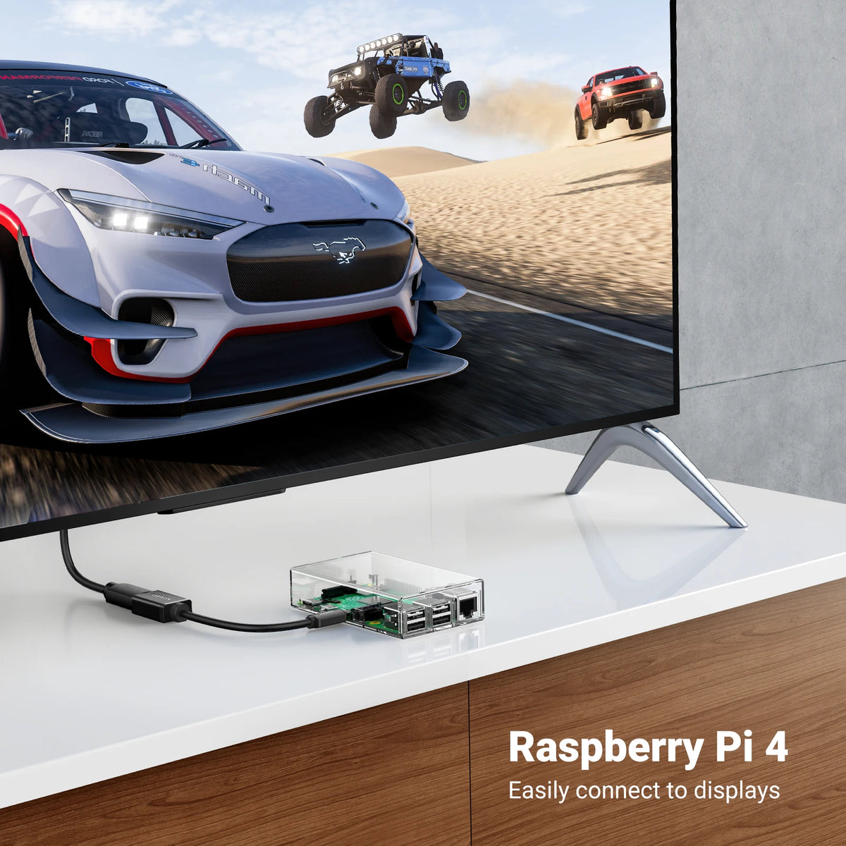 4K Micro HDMI to HDMI Adapter Cable for Cameras and Raspberry Pi