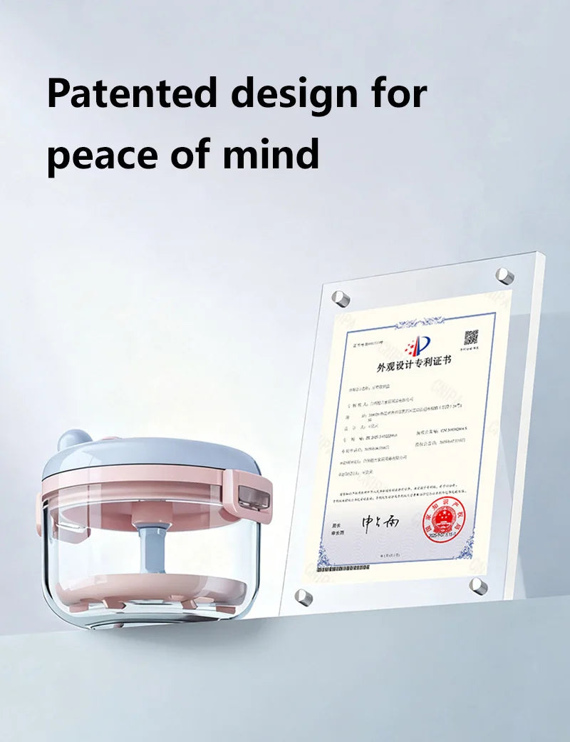 Rotary Denture Cleaning and Storage Container with Drainage Tray