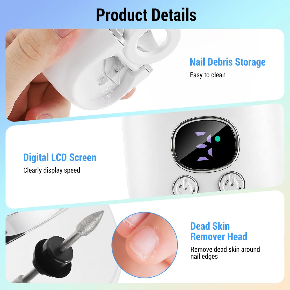 Electric Automatic Nail Clipper with Magnifier and LED Light - 8