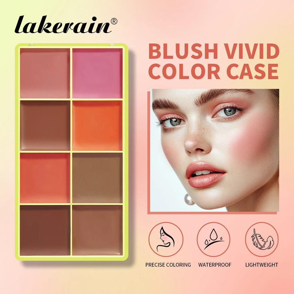8-Color Cream Blush and Contour Palette