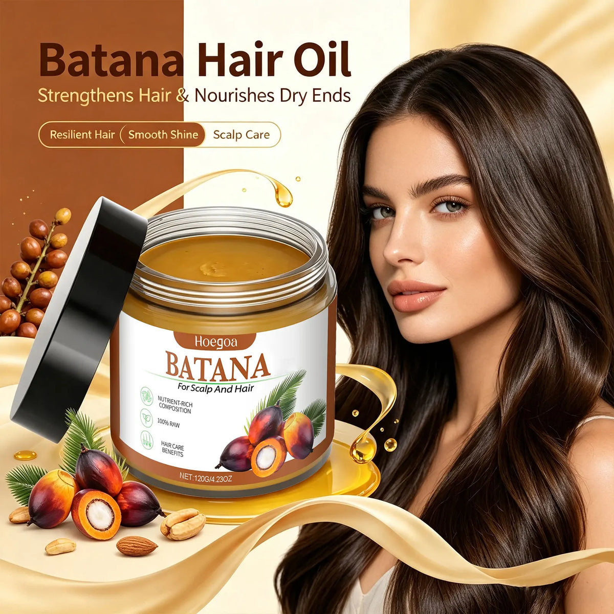 Batana Oil Hair Repair Mask for Dry and Damaged Hair