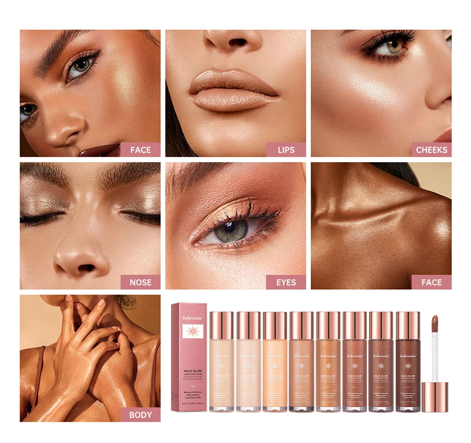 Liquid Glow Face Highlighter and Illuminating Filter
