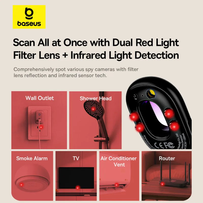 Portable Infrared Hidden Camera Detector and Security Alarm