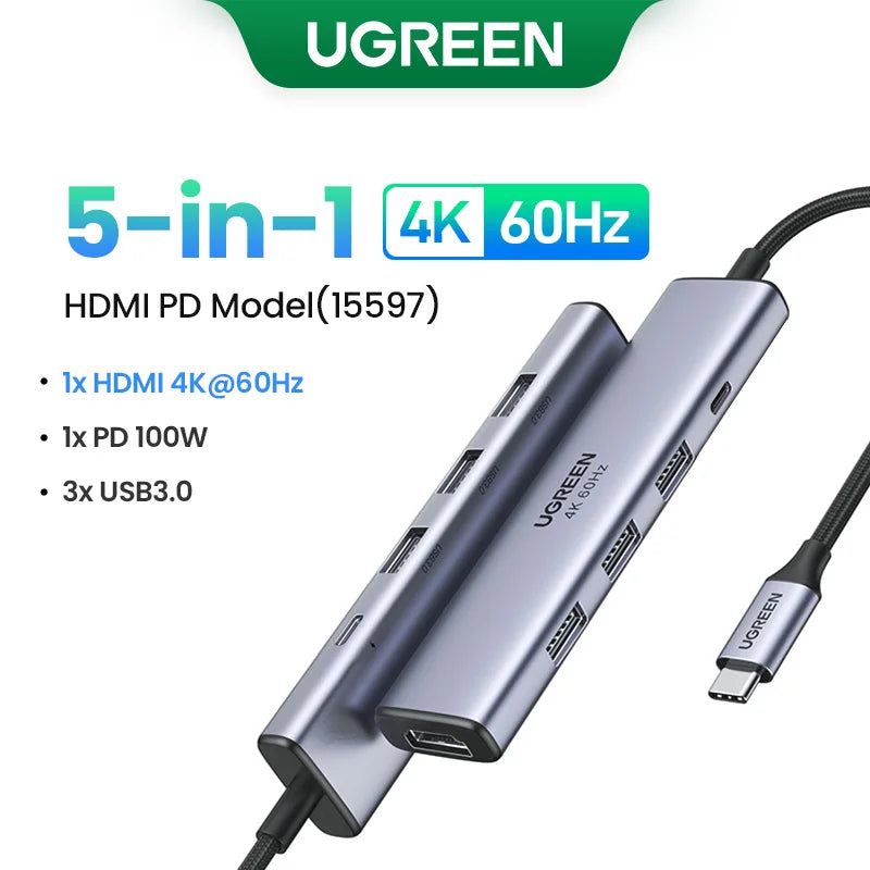 9-in-1 USB-C Hub with 4K 60Hz HDMI and 100W Power Delivery - 25
