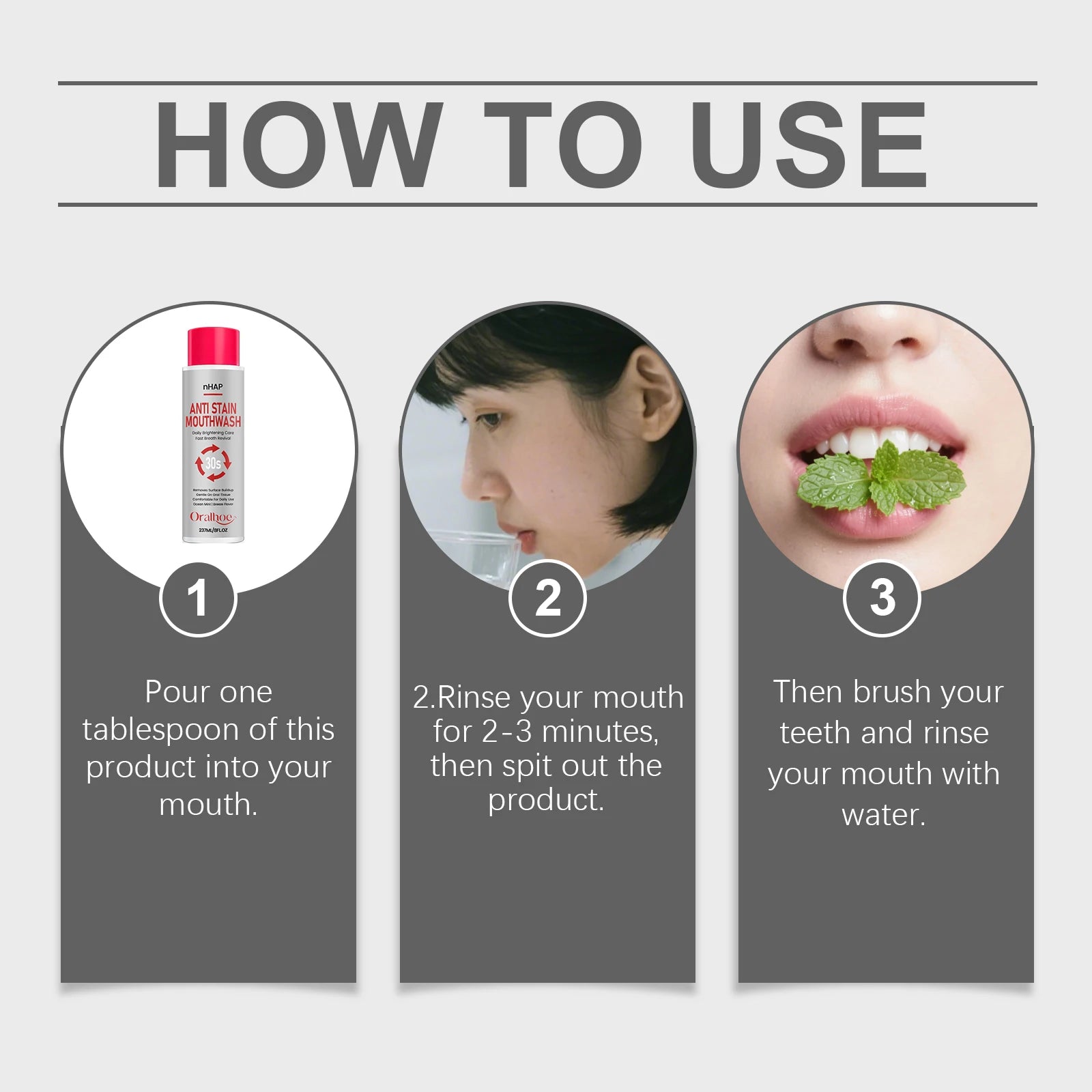 Alcohol-Free Anti-Stain Whitening Mouthwash for Daily Oral Care - 12