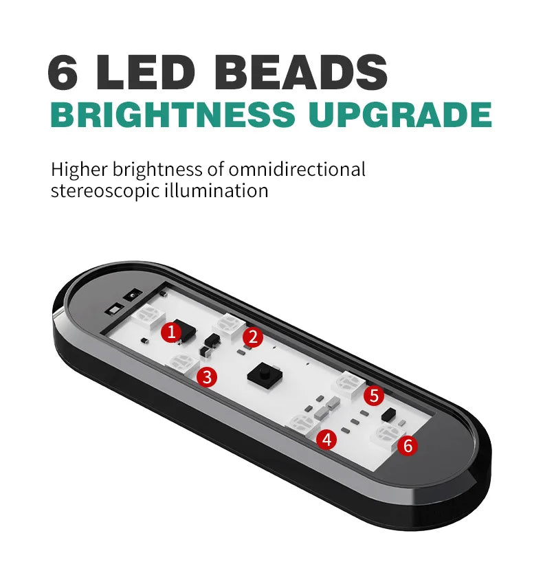 Magnetic LED Car Door Warning Light with USB Rechargeable Battery