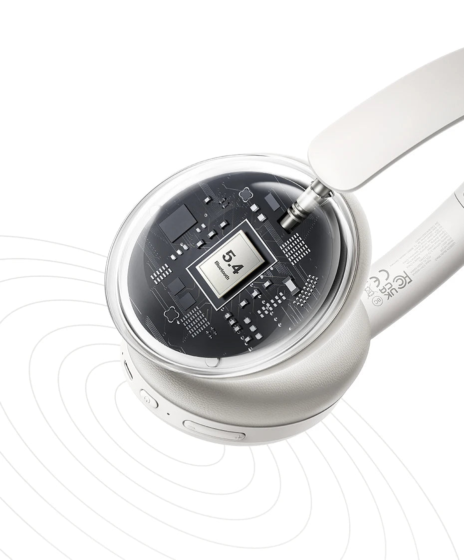 Wireless Bluetooth 5.4 Over-Ear Headphones with 80H Playtime
