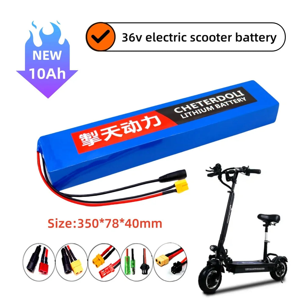 36V 10Ah Lithium Battery Pack for Electric Scooters and E-Bikes