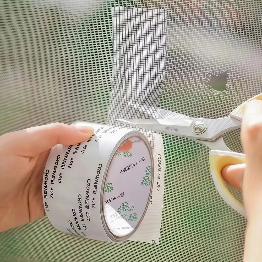 2-in-1 Window Screen Repair Tool with Spline Roller and Patch Tape