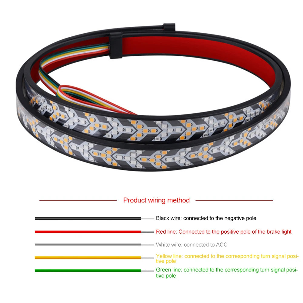 Dynamic LED Tailgate Light Strip for Trucks and SUVs