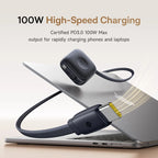 100W Retractable Fast Charging Cable with Watch Wireless Charger