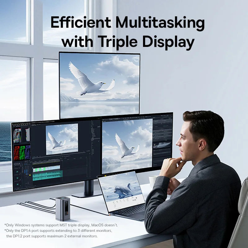 11-in-1 USB-C Triple Display Docking Station 4K 60Hz
