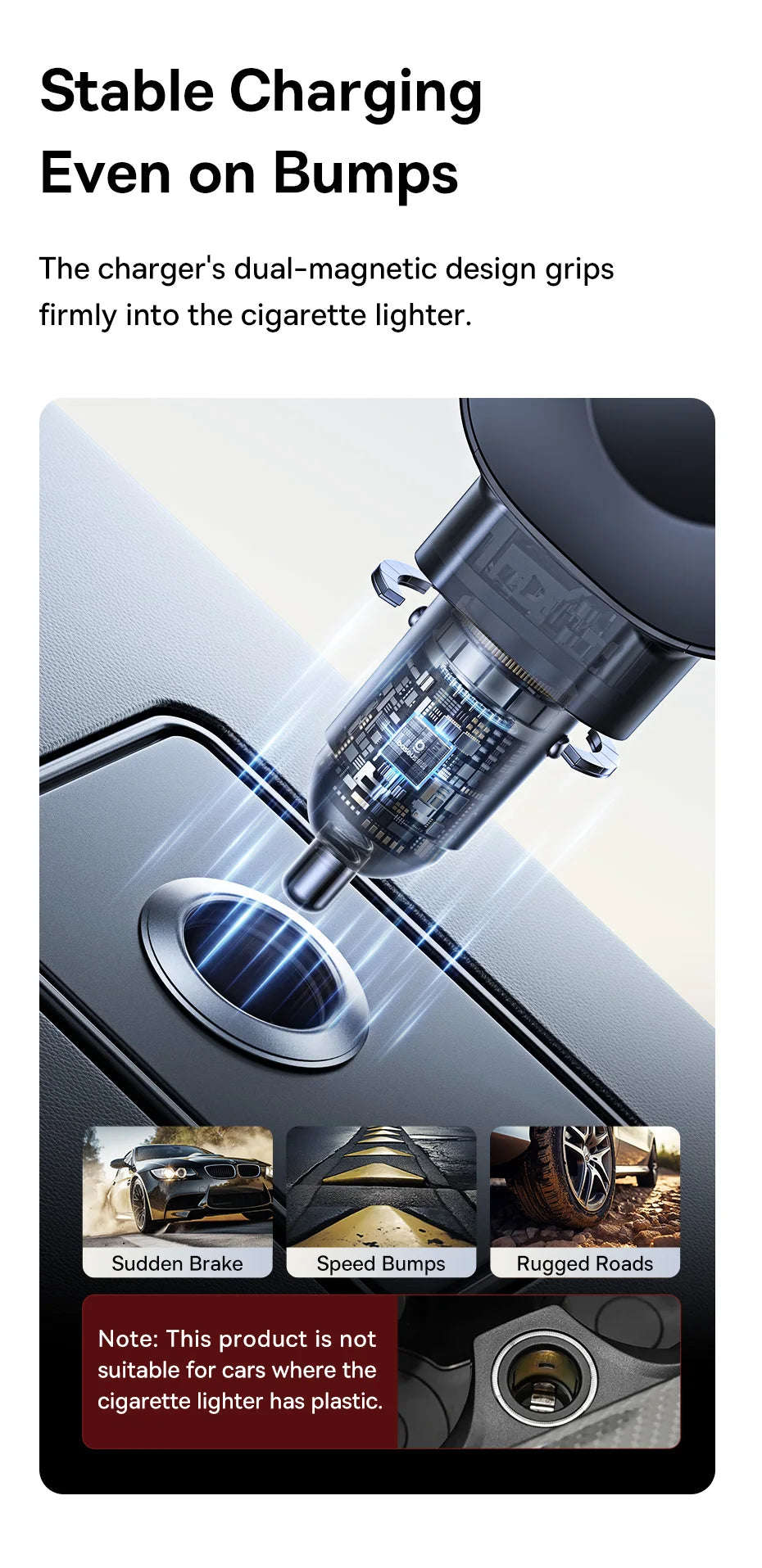 45W Dual USB-C Fast Car Charger with Retractable Cable