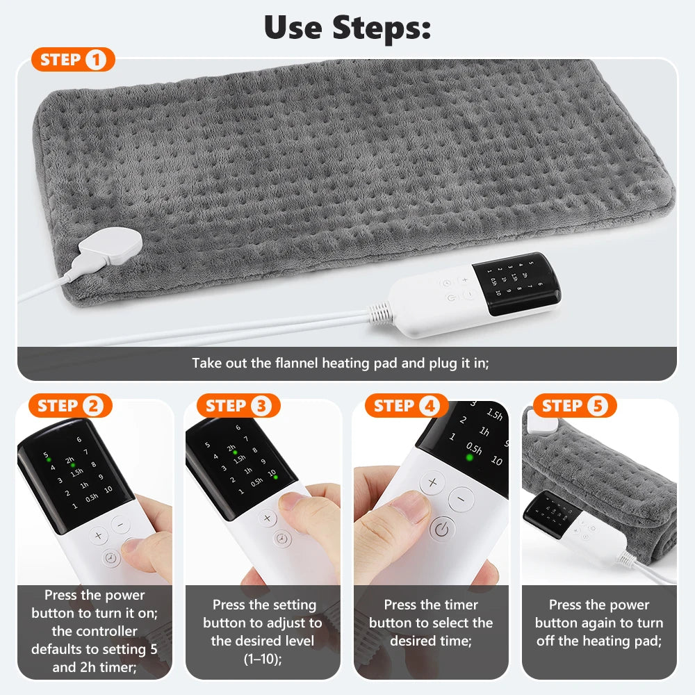 Electric Heating Pad for Pain Relief and Muscle Relaxation - 15