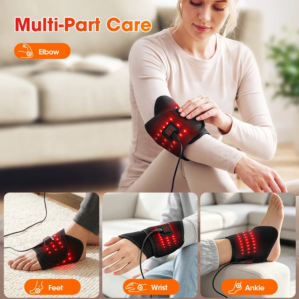 3-in-1 Red Light Therapy Heating Wrap for Ankle Foot and Wrist