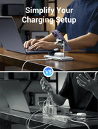 3-in-1 Magnetic Wireless Charging Station for iPhone and Apple Watch
