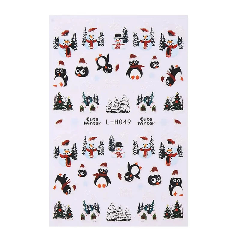 Christmas Cartoon Nail Art Decals - 12