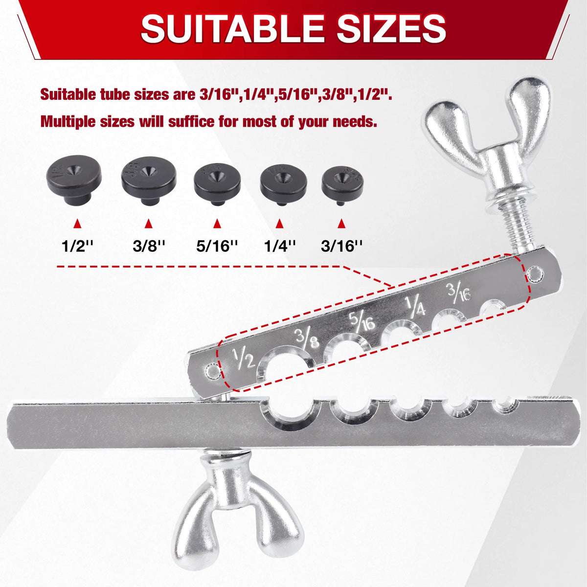Brake Line Flaring Tool Kit for Copper and Steel Tubing