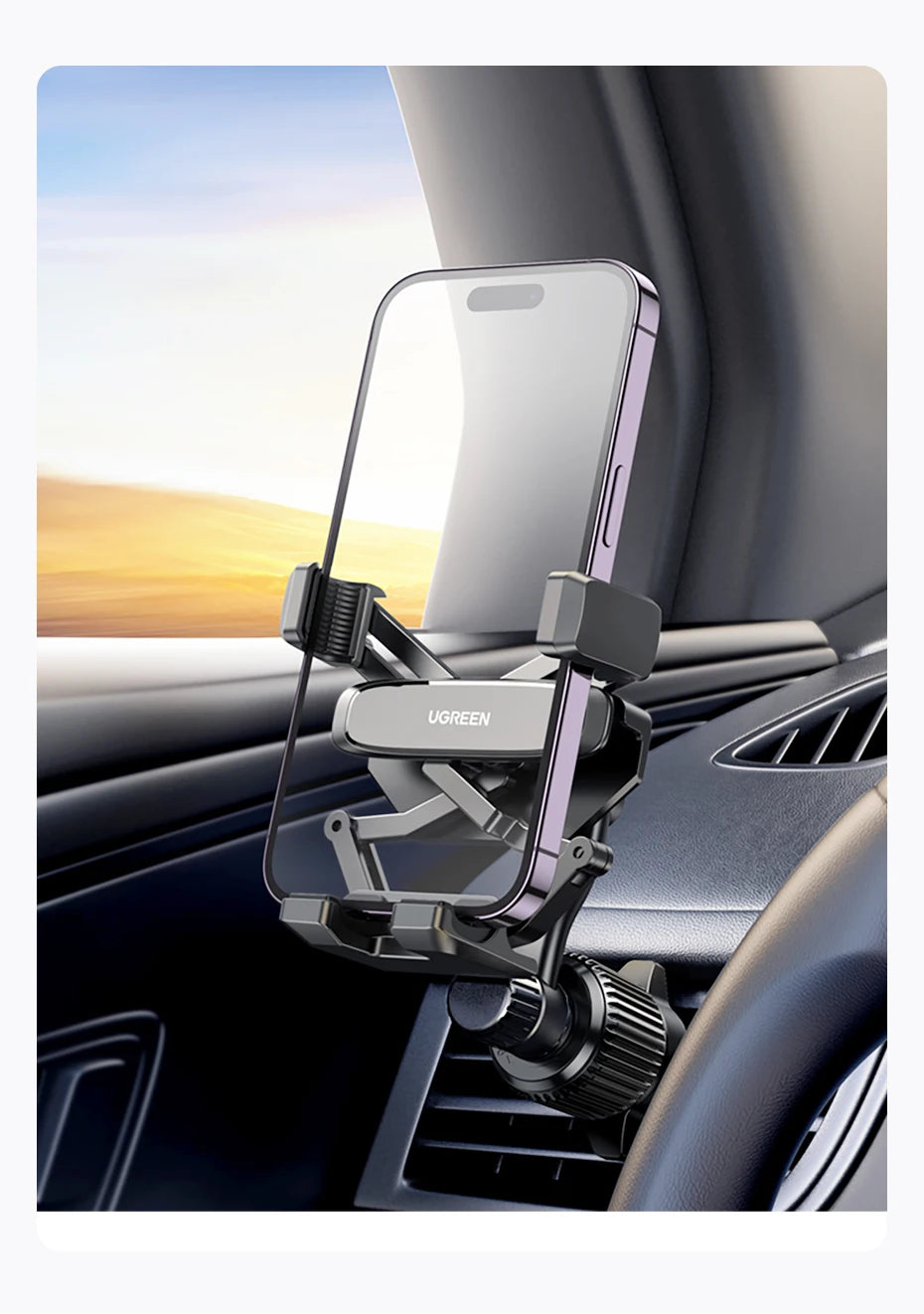 360° Rotating Gravity Car Phone Holder for Air Vents - 11