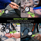 3-in-1 Tire Inflator Gauge with Pressure Meter for Vehicles