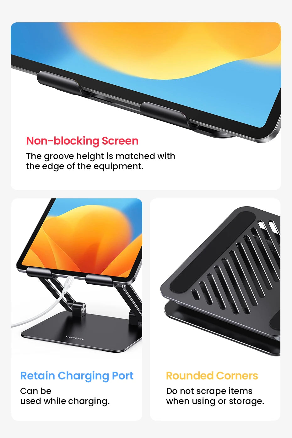 Adjustable Aluminum Tablet and Phone Stand