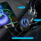 12V 24V Dual USB Fast Charger and Cigarette Lighter Socket Panel