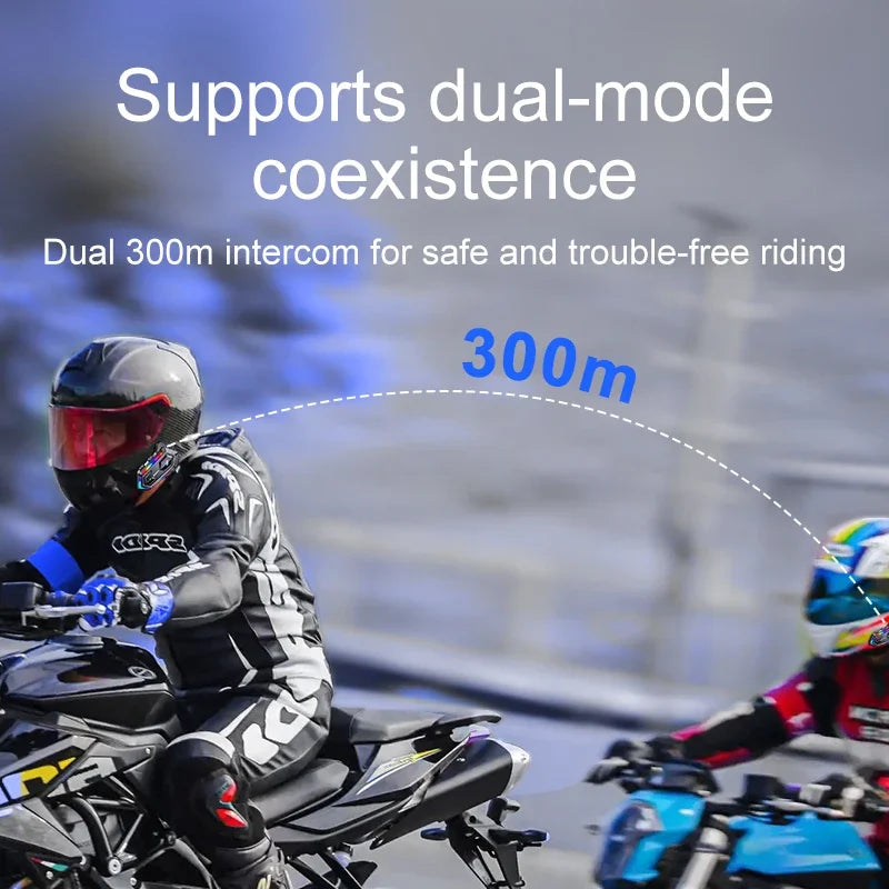 Bluetooth 5.3 Motorcycle Helmet Intercom Headset - 2