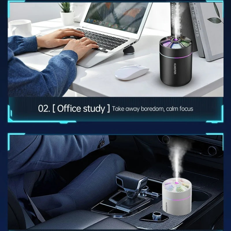 180ml Portable Ultrasonic Air Humidifier and Aroma Diffuser - 14