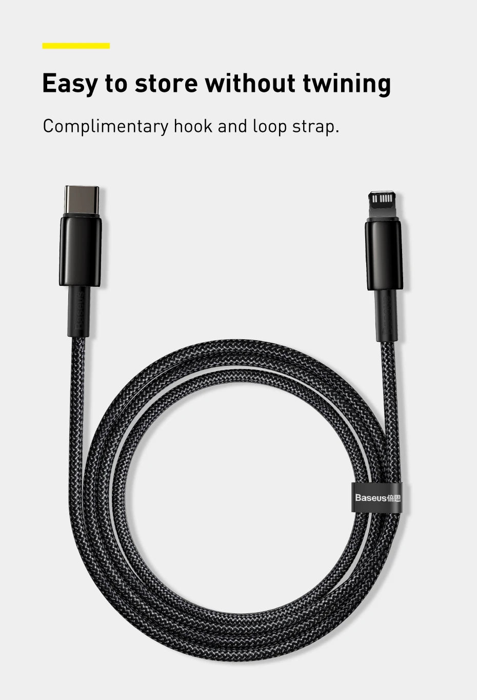 20W USB-C to Lightning PD Fast Charging Data Cable