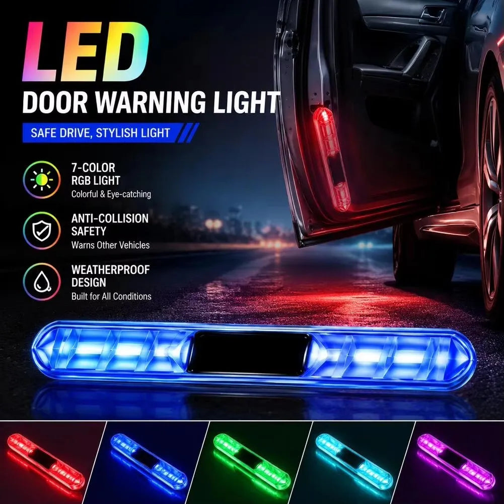 Solar LED Car Door Anti-Collision Warning Light - 1