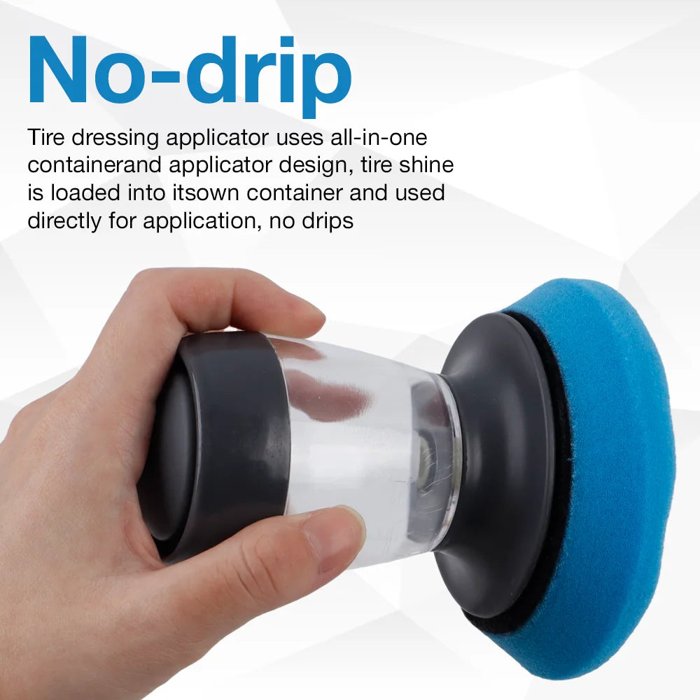 Tire Shine Applicator with Integrated Reservoir for Car Detailing - 11