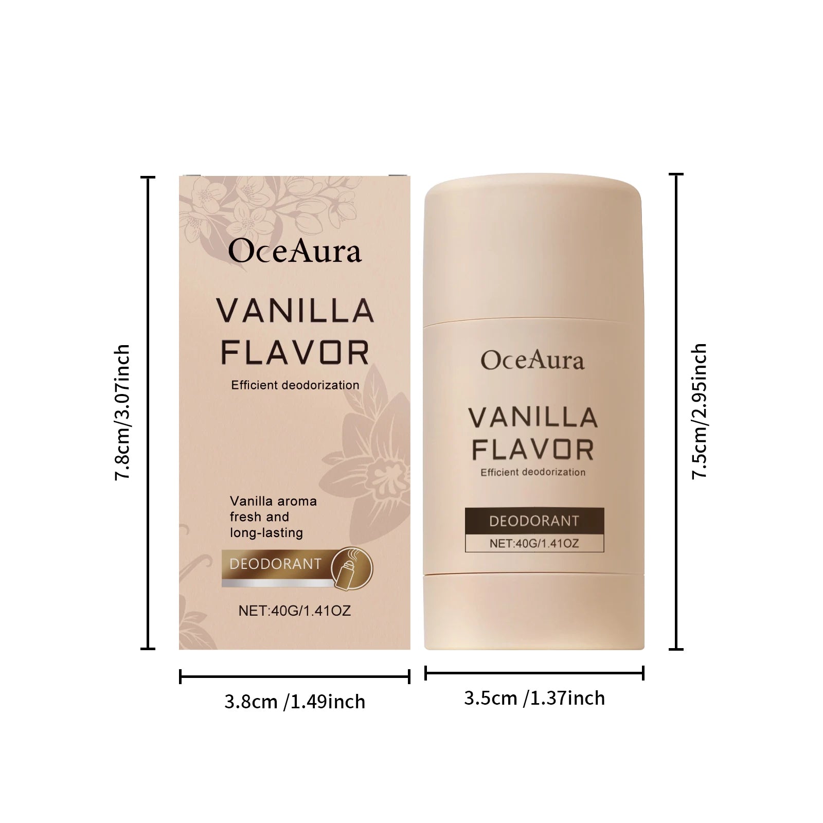 Vanilla Scented Underarm Deodorant Stick - 6