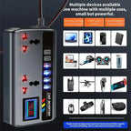 200W 12V/24V to 220V Car Power Inverter with 9 Charging Ports