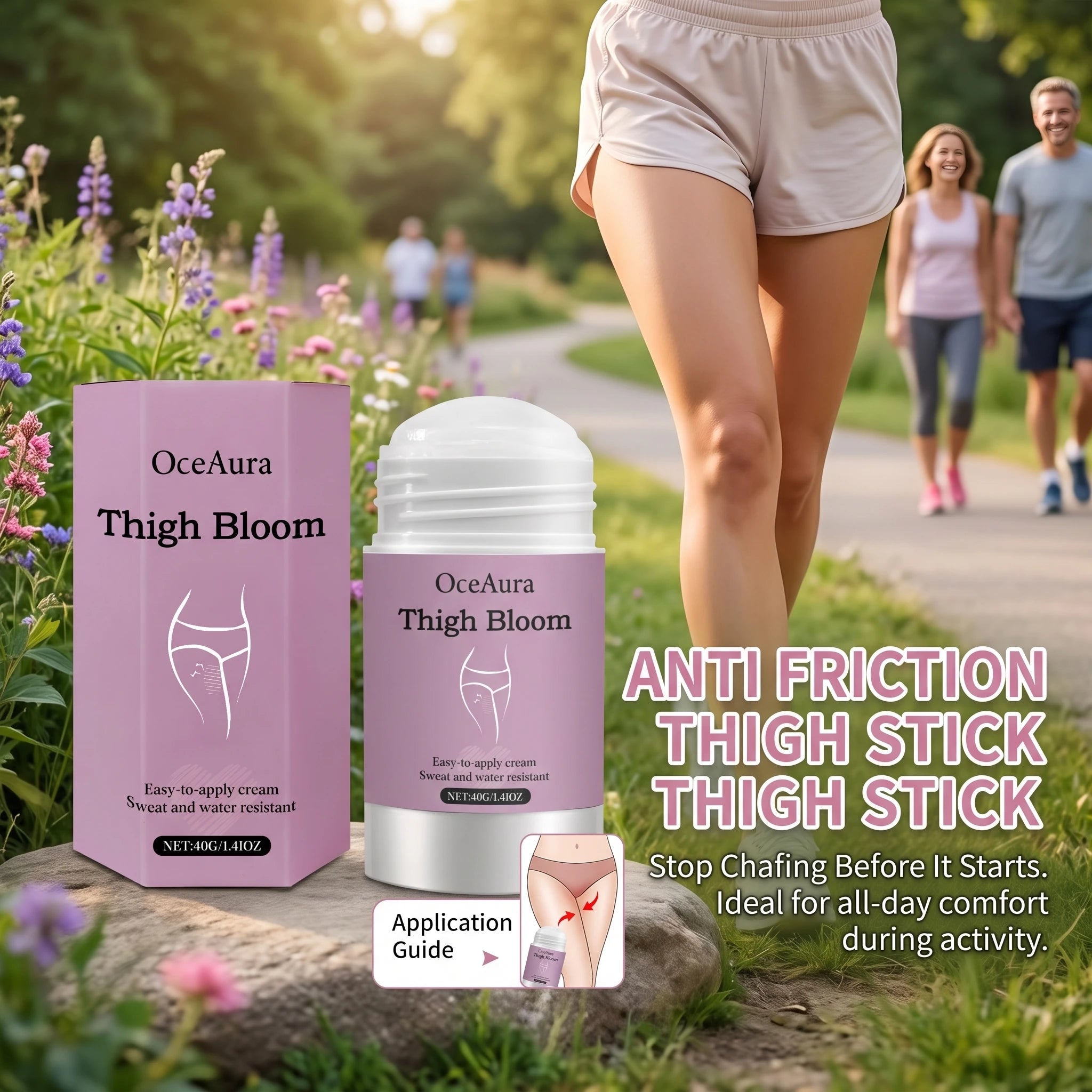 Anti-Chafe Thigh Balm Stick for Skin Protection - 6