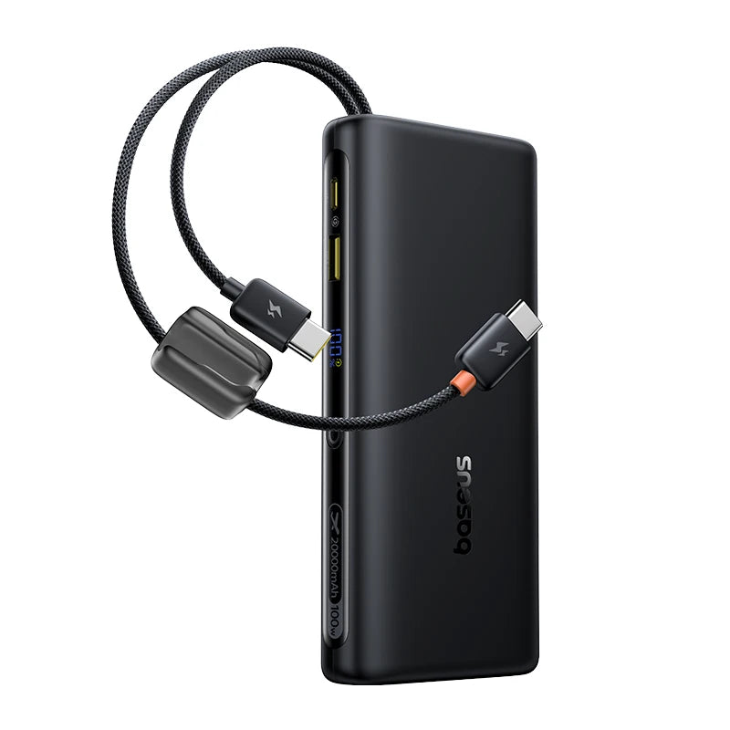 100W 20000mAh Fast Charging Power Bank with Built-In USB-C Cables - 28